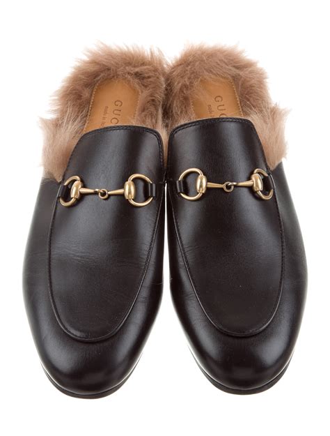 gucci princetown fur review|Gucci princetown striped slippers.